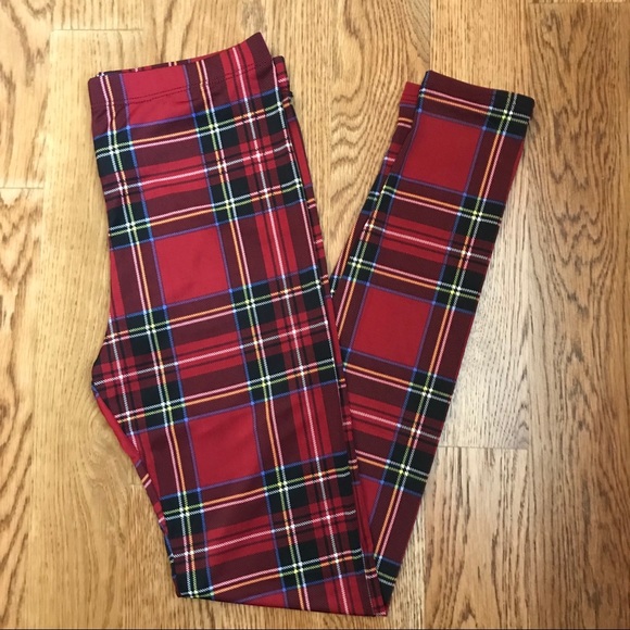 Last 1! 6th Restock!! 🌟Plaid Jersey Leggings - Picture 3 of 3